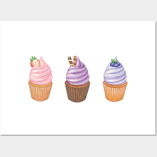 Colorful Fruit Cupcakes❤️ Posters and Art